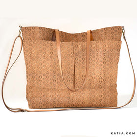 Tessuto Sughero Cork Gold Geo Flowers Katia Fabrics - 0