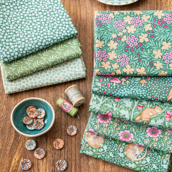 Tilda Hibernation Fat Quarter Bundle Sage/Lafayette