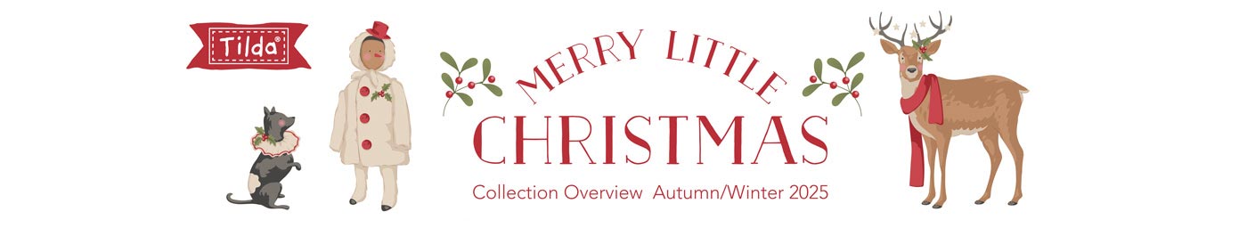 Tilda merry little christmas banner
