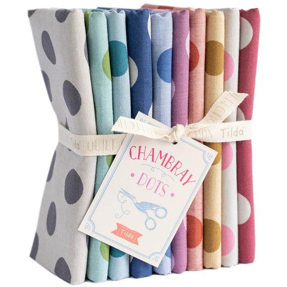 Tilda Chambray Basics Fat Quarter Bundle Dots