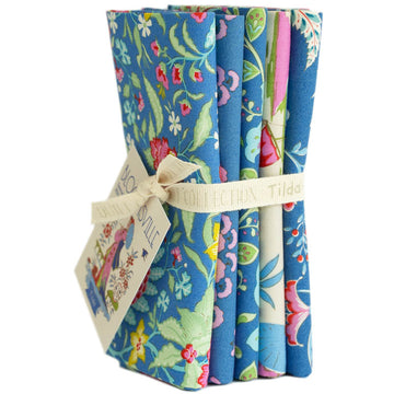 Tilda Bloomsville Fat Quarter Bundle Blueberry/Dove