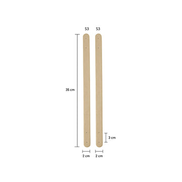 Acquista oro Manici In Similpelle Per Borse 35cm