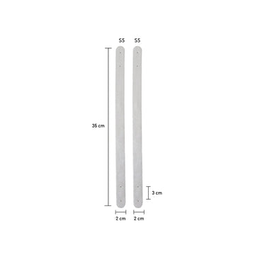 Acquista argento Manici In Similpelle Per Borse 35cm