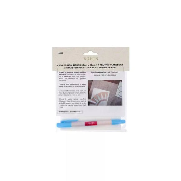 Bohin Carta Da Ricalco Magic Paper + Pennarello Idrosolubile