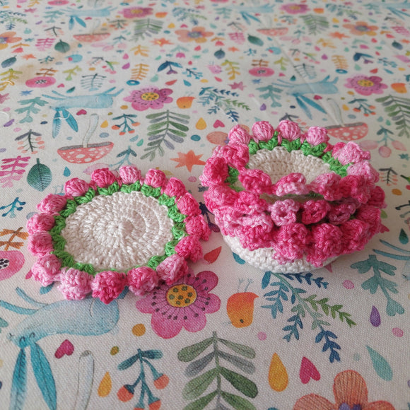 Corso UNCINETTO Sottobicchieri Cesto Fiorito