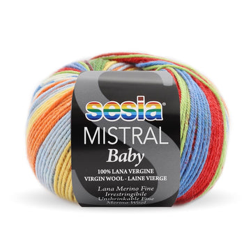 Acquista 0487-rosso-verde Filati Sesia Mistral Baby Lana Merino