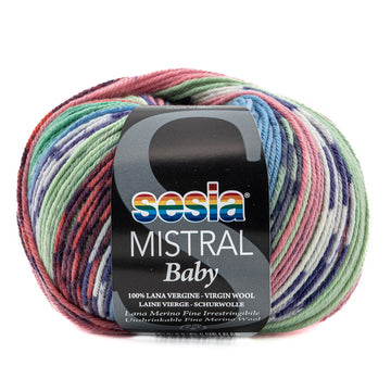 Acquista 4629-verde-rosa-viola-blu Filati Sesia Mistral Baby Lana Merino