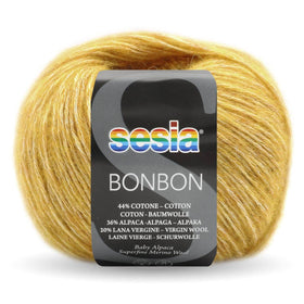 Acquista 3604-mostarda Filati Sesia Bon Bon – Cotone, Baby Alpaca e Merino Superfine