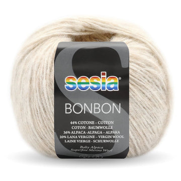 Acquista 6177-travertino Filati Sesia Bon Bon – Cotone, Baby Alpaca e Merino Superfine