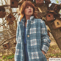 Katia Fabrics Shearling Sherpa Print Blue Plaid