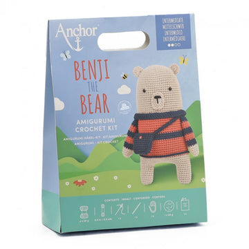 Kit Amigurumi Crochet Benji the Bear - Anchor - Intermedio - 0