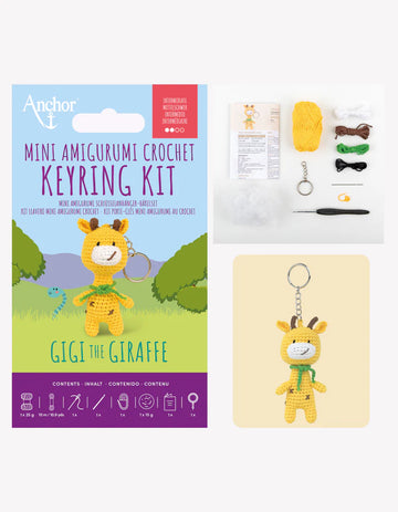 Kit Portachiavi Amigurumi Crochet Gigi the Giraffe - Anchor - Intermedio