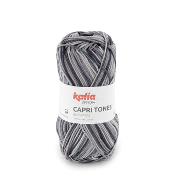 Acquista 306-grigio-chiaro-grigio-scuro Filati Katia Capri Tones Cotone Mercerizzato Sfumato
