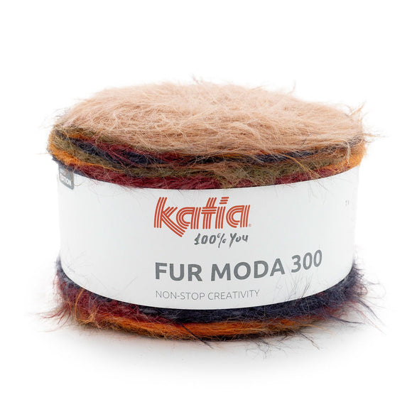 Filato Katia Fur Moda 300 – Effetto Pelliccia Multicolor in Cake da 300 g