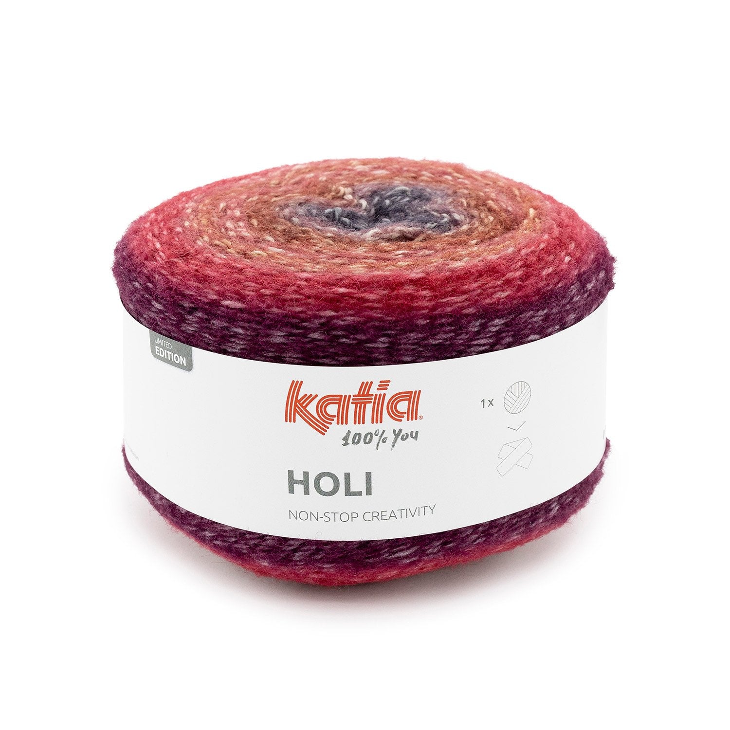 Acquista 502-rosso-tegola-nero Filati Katia Holi Misto Lana