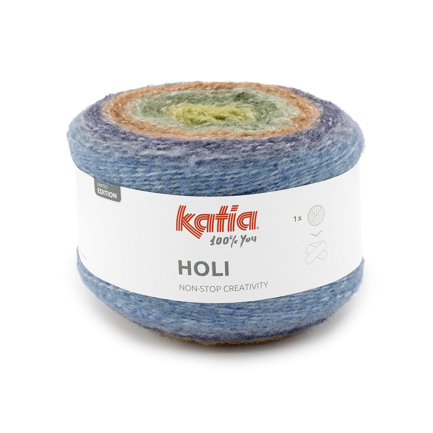 Acquista 503-verde-cammello-blu Filati Katia Holi Misto Lana