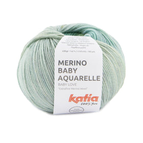 Acquista 352-bianco-crema-blu-grigio Filati Katia Merino Baby Aquarelle Lana Merino Sfumata