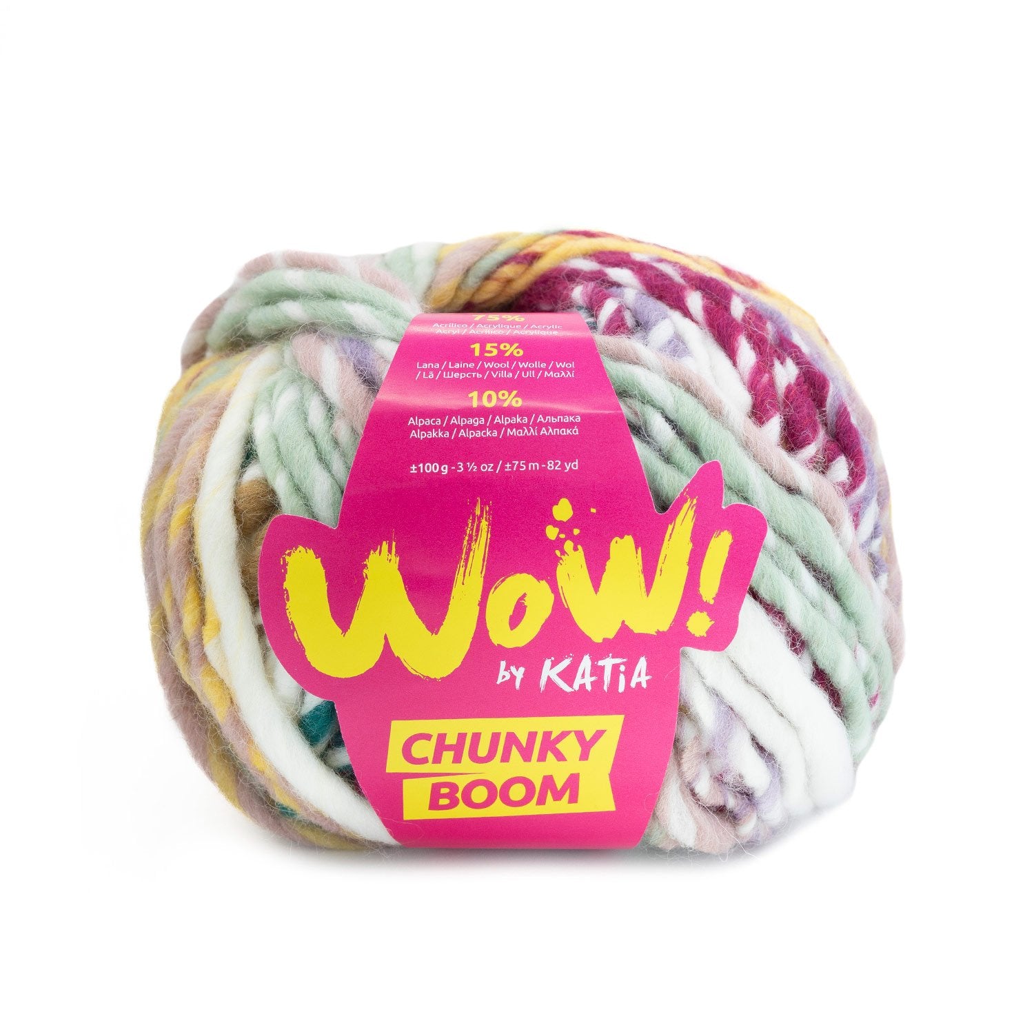 Acquista 300-olio-mora-perlato-rosa Filati Katia WOW CHUNKY BOOM Misto Lana Alpaca