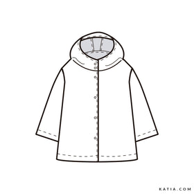 Cartamodello Digitale K32 Impermeabile Con Cappuccio Per Bambini - 0