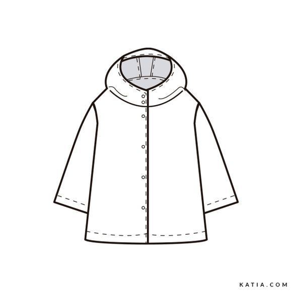 Cartamodello Digitale K32 Impermeabile Con Cappuccio Per Bambini