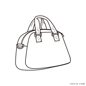 Cartamodello Digitale Borsa Grande 2425_A97 Tessuto Chess Scacchiera - 0