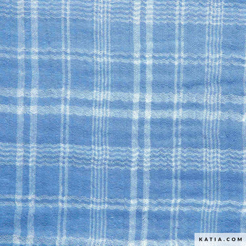 Katia Fabrics Mussola Tartan Azzurro