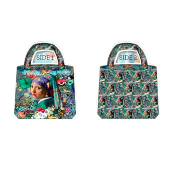 Canvas Pannello Borsa Double Face Orecchino Di Perla Popart