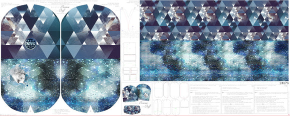 Jersey Garzato Pannello Berretta-Scaldacollo Adulto Ice Crystals