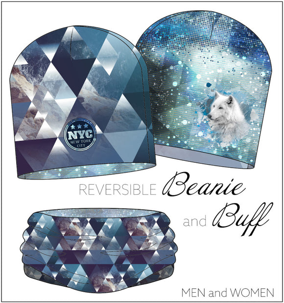 Jersey Garzato Pannello Berretta-Scaldacollo Adulto Ice Crystals