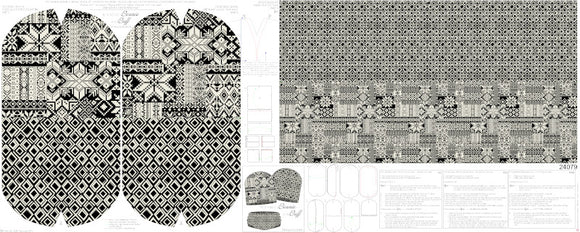 Jersey Garzato Pannello Berretta-Scaldacollo Adulto Winter Knit