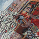 Pannello Gobelin Lurex Villaggio di Natale-2