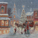 Pannello Gobelin Lurex Villaggio di Natale-1