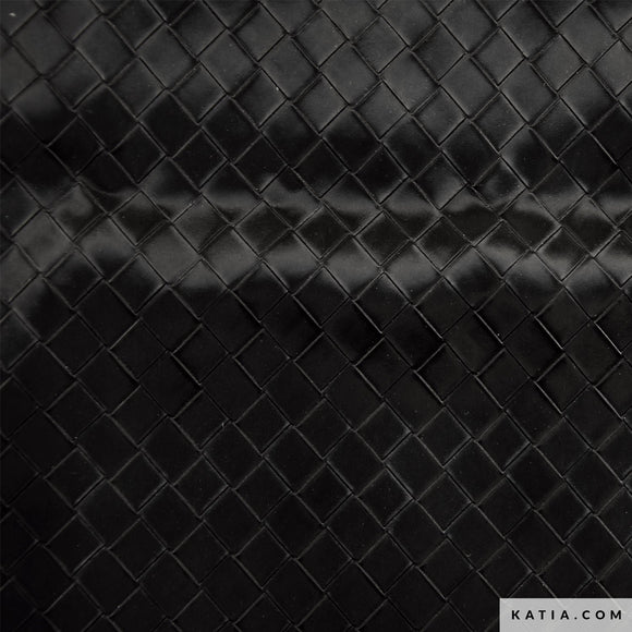 Tessuto Effetto Pelle Vegana Intrecciata