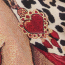 Pannello Gobelin Frida Kahlo Maculato Volto Orecchini Cuore Sacro Piume-2