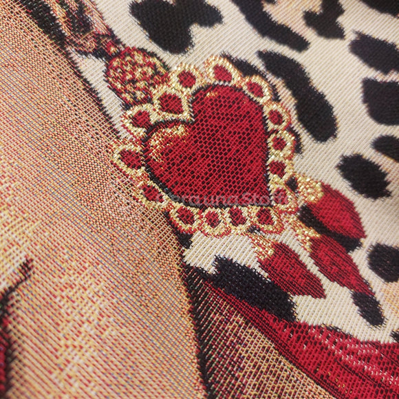 Pannello Gobelin Frida Kahlo Maculato Volto Orecchini Cuore Sacro Piume