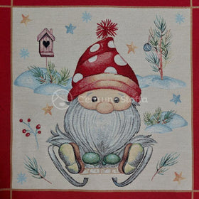 Pannello Gobelin Lurex Gnomo Slittino