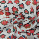 Tessuto Cotone Stampa Digitale Cuori Sacri Piccoli-2