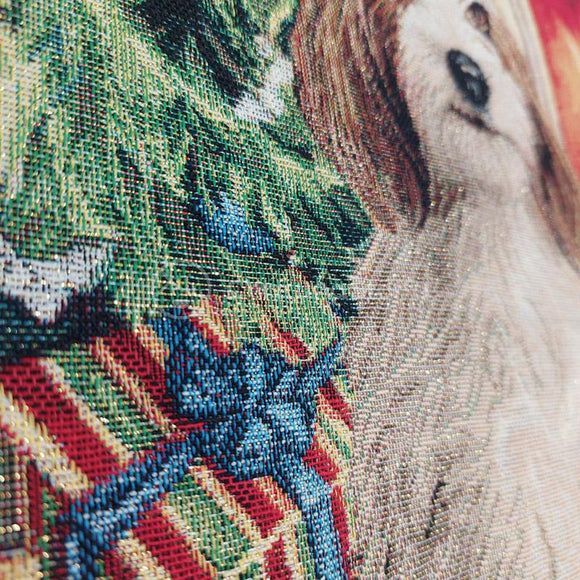 Pannello Gobelin Lurex Cane Pacchi Regalo