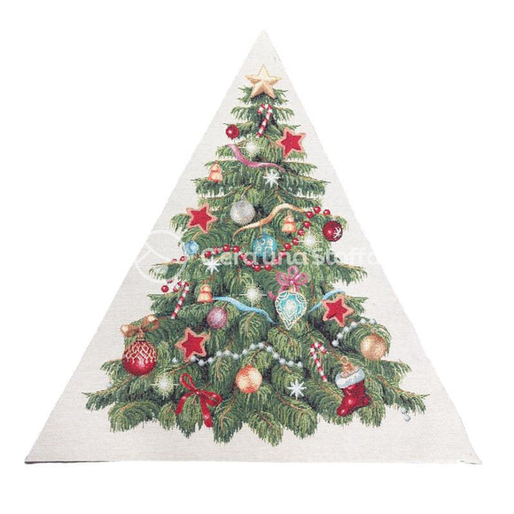 Set 2 Pannello Gobelin Lurex Albero di Natale Decorazioni