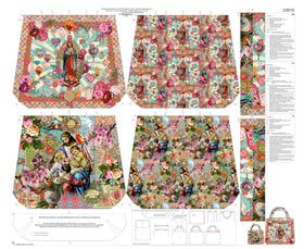 Tessuto Canvas Pannello Borsa Double Face Sacro - 0