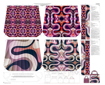 Tessuto Canvas Pannello Borsa Double Face Seta - 0