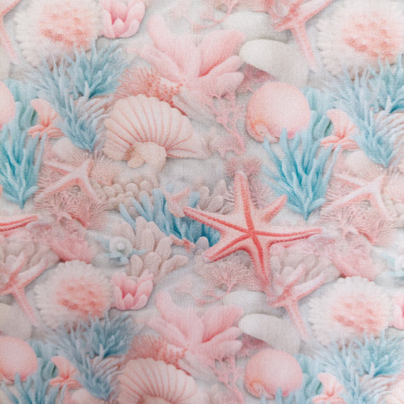 Tessuto Cotone Fabricart Fondale Marino