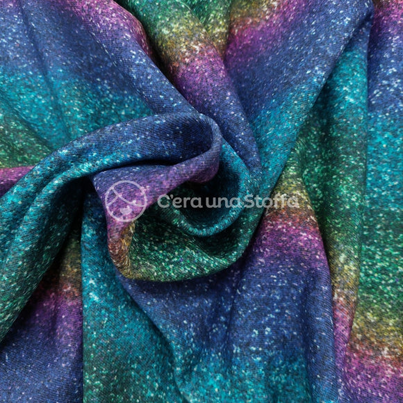 Tessuto Felpa Prisma Glitter