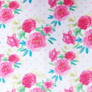 Tessuto Popeline Rose E Pois-2