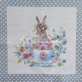 Acquista beige-azzurro Pannello Gobelin Coniglietti Pois