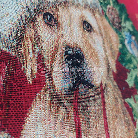 Pannello Gobelin Lurex Cane Ghirlanda - 0