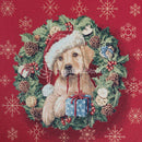 Pannello Gobelin Lurex Cane Ghirlanda-1