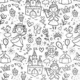 Cotone Da Colorare Principesse