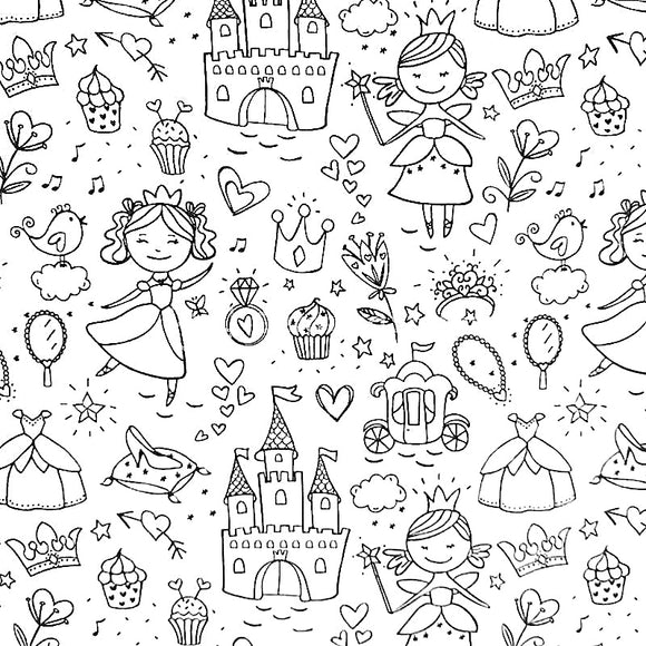 Cotone Da Colorare Principesse