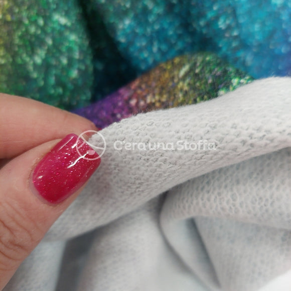 Tessuto Felpa Prisma Glitter
